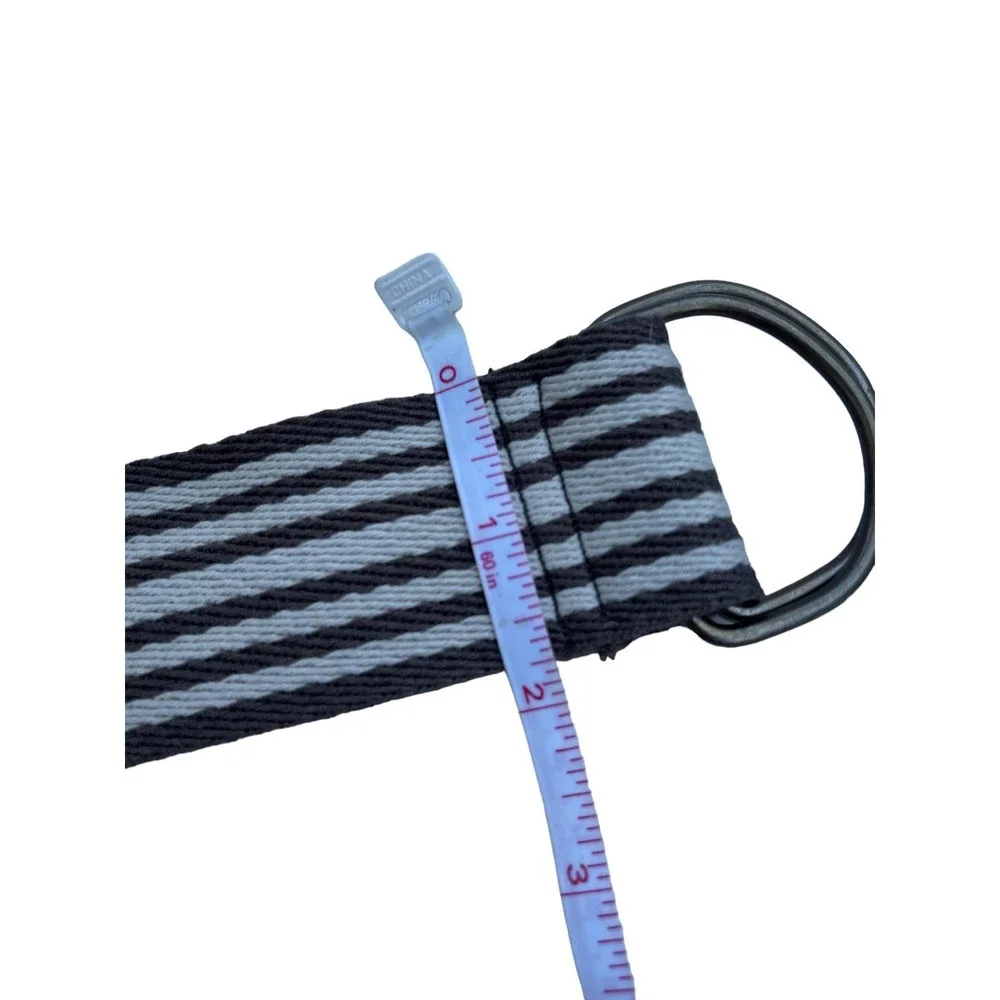 Military style‎ brown stripped loop belt 49”